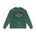 Suck My Tuna - Acid Wash Oversize Long Sleeve T-Shirt