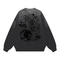 Suck Ny Tuna Sunfade Drop-Shoulder Sweatshirt Cotton
