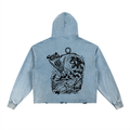Suck My Tuna Vintage Washed Frayed-Hem Hoodie