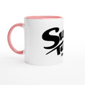 White 11oz Ceramic Mug with Color Inside