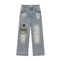 SUCK MY TUNA Skull  Distressed Denim Jeans