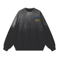 Suck Ny Tuna Sunfade Drop-Shoulder Sweatshirt Cotton