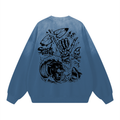 Suck Ny Tuna Sunfade Drop-Shoulder Sweatshirt Cotton