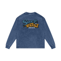 Suck My Tuna - Acid Wash Oversize Long Sleeve T-Shirt