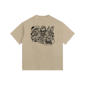 Shred Skull Vintage Washed Oversized Cotton T-Shirt