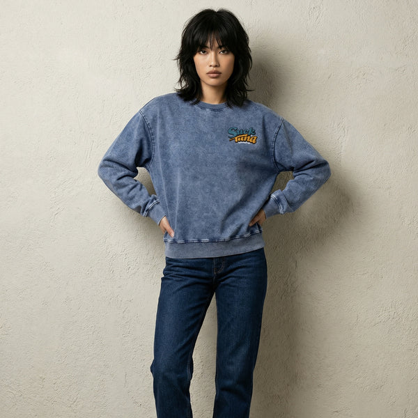 Suck My Tuna - Snow Wash Oversized Crewneck Sweatshirt