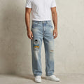 SUCK MY TUNA Skull  Distressed Denim Jeans