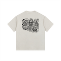 Shred Skull Vintage Washed Oversized Cotton T-Shirt