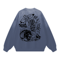 Suck Ny Tuna Sunfade Drop-Shoulder Sweatshirt Cotton