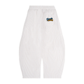 Vertical Stripe Drawstring Barrel Pants