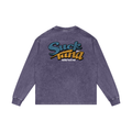 Suck My Tuna - Acid Wash Oversize Long Sleeve T-Shirt