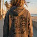 Suck My Tuna Vintage Washed Frayed-Hem Hoodie